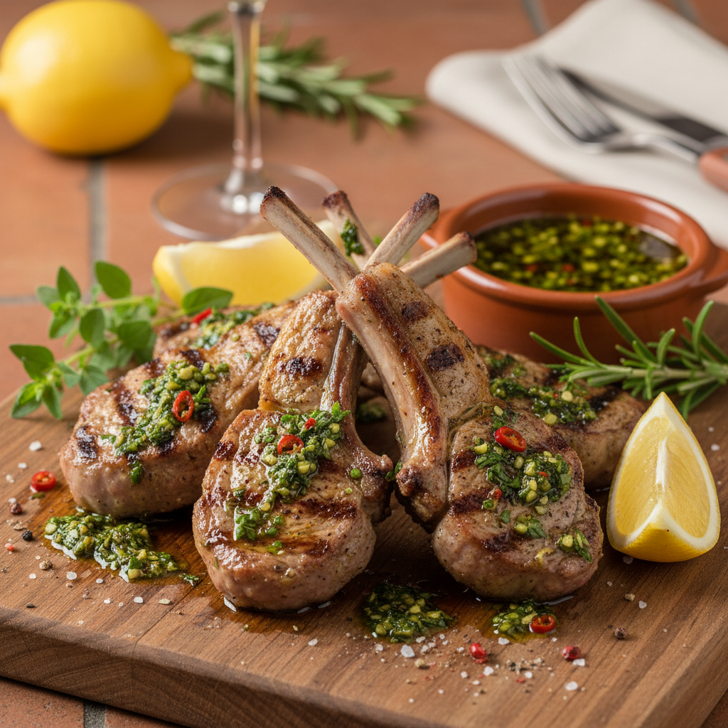 Costolette d'Agnello Grigliate con Salmoriglio