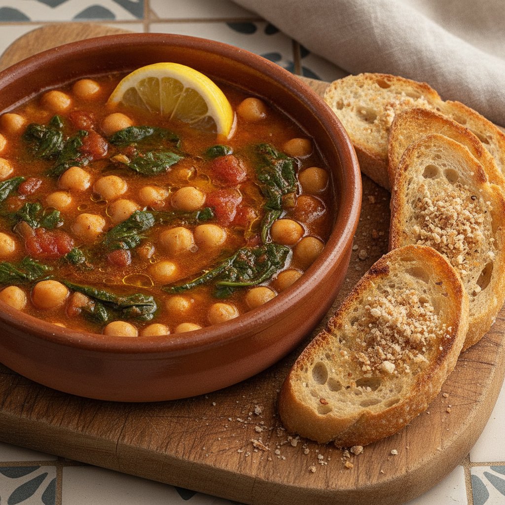 Spanish Chickpea and Spinach Stew (Dairy-Free)