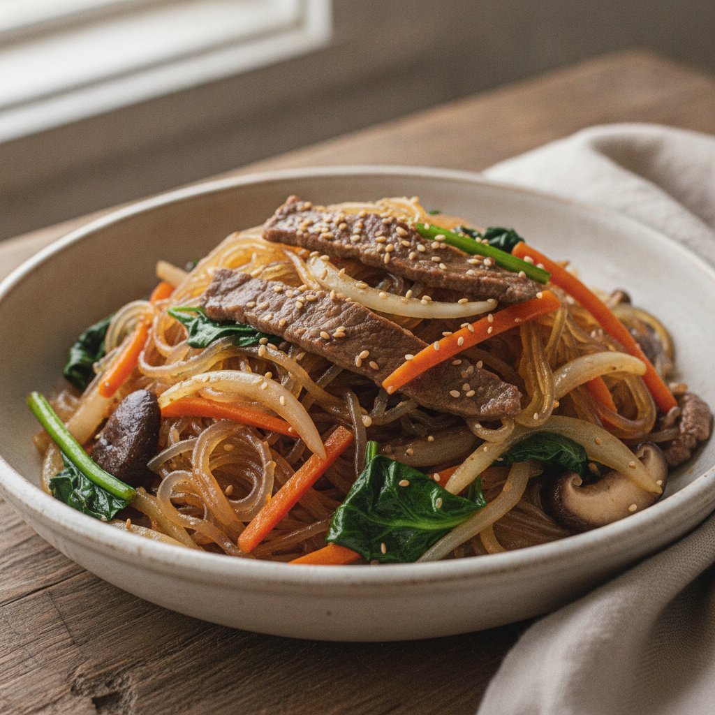 Stir-Fried Glass Noodles with Vegetables (Low-Calorie)