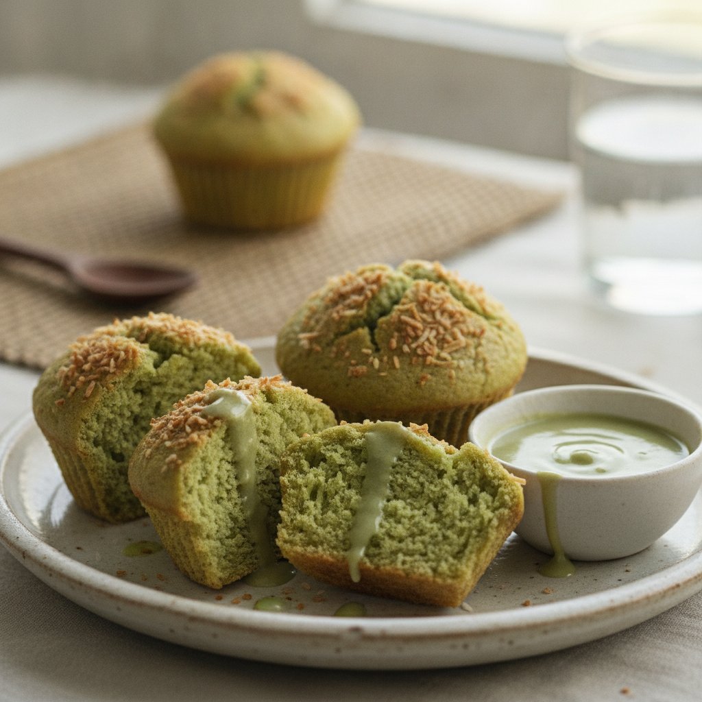 Coconut Pandan Muffins