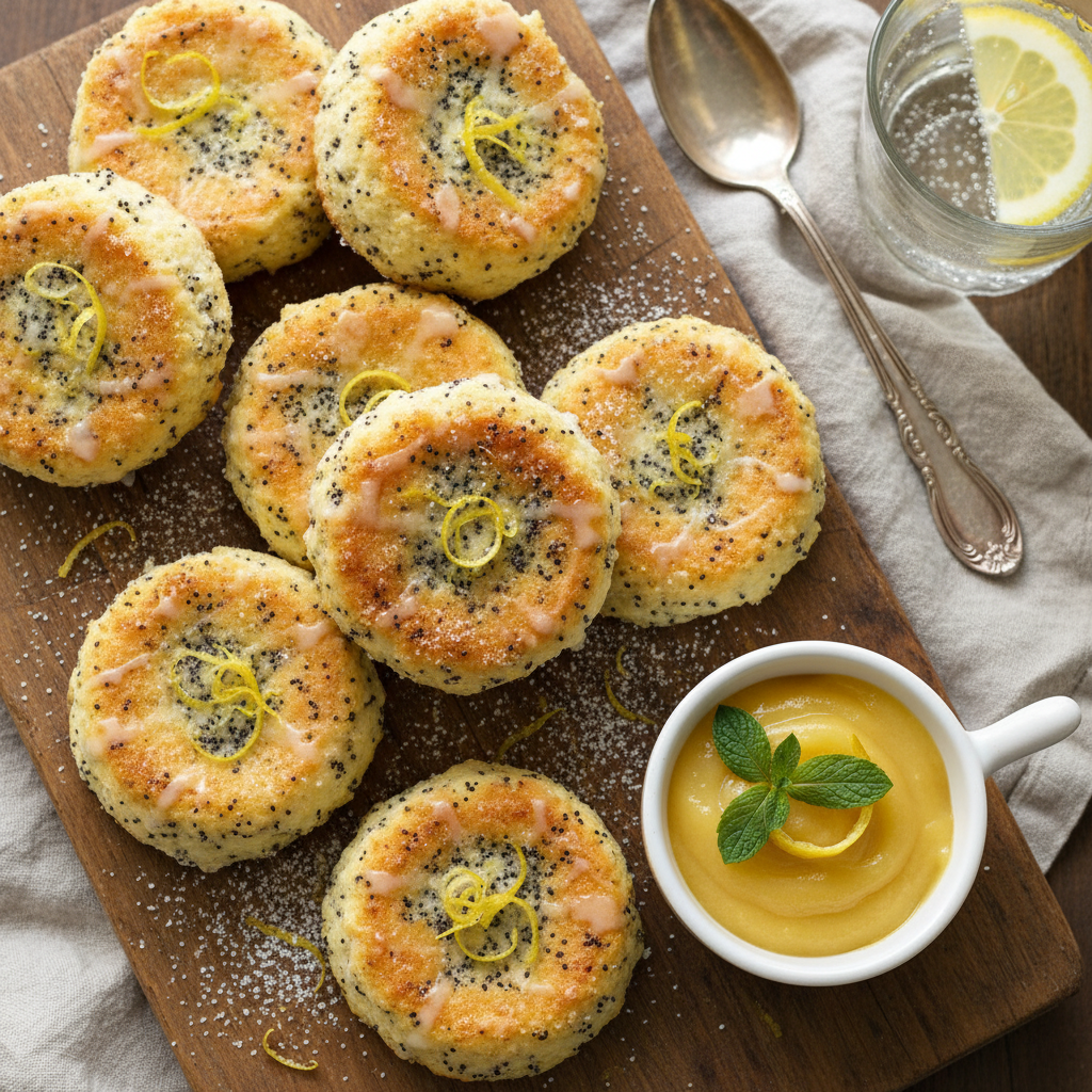 Cottage Cheese Lemon Poppy Bites