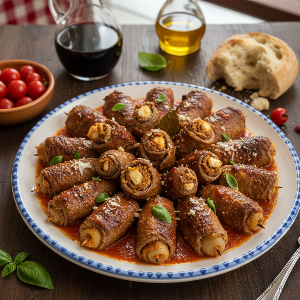 Sicilian Beef Rolls with Raisins and Pine Nuts — Involtini di Manzo Siciliani