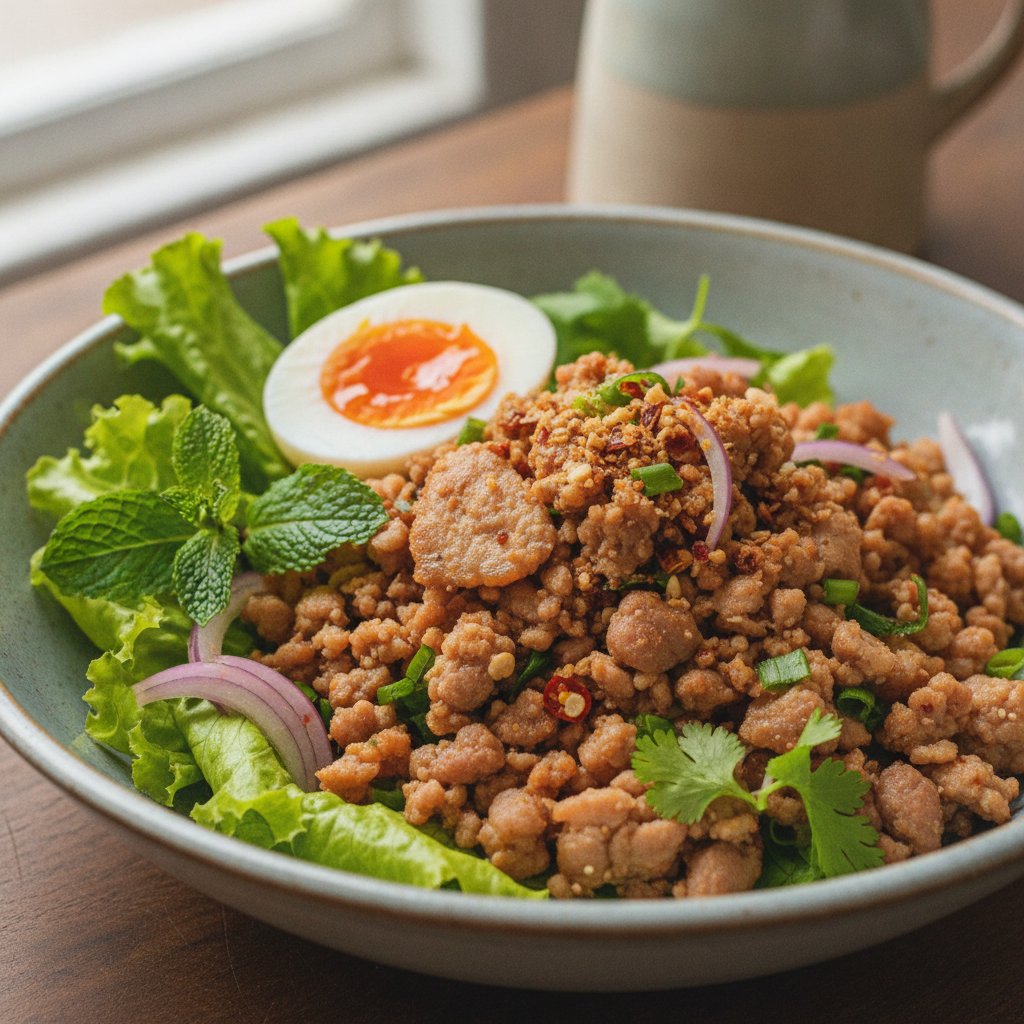 Spicy Ground Pork Salad (High-Protein)