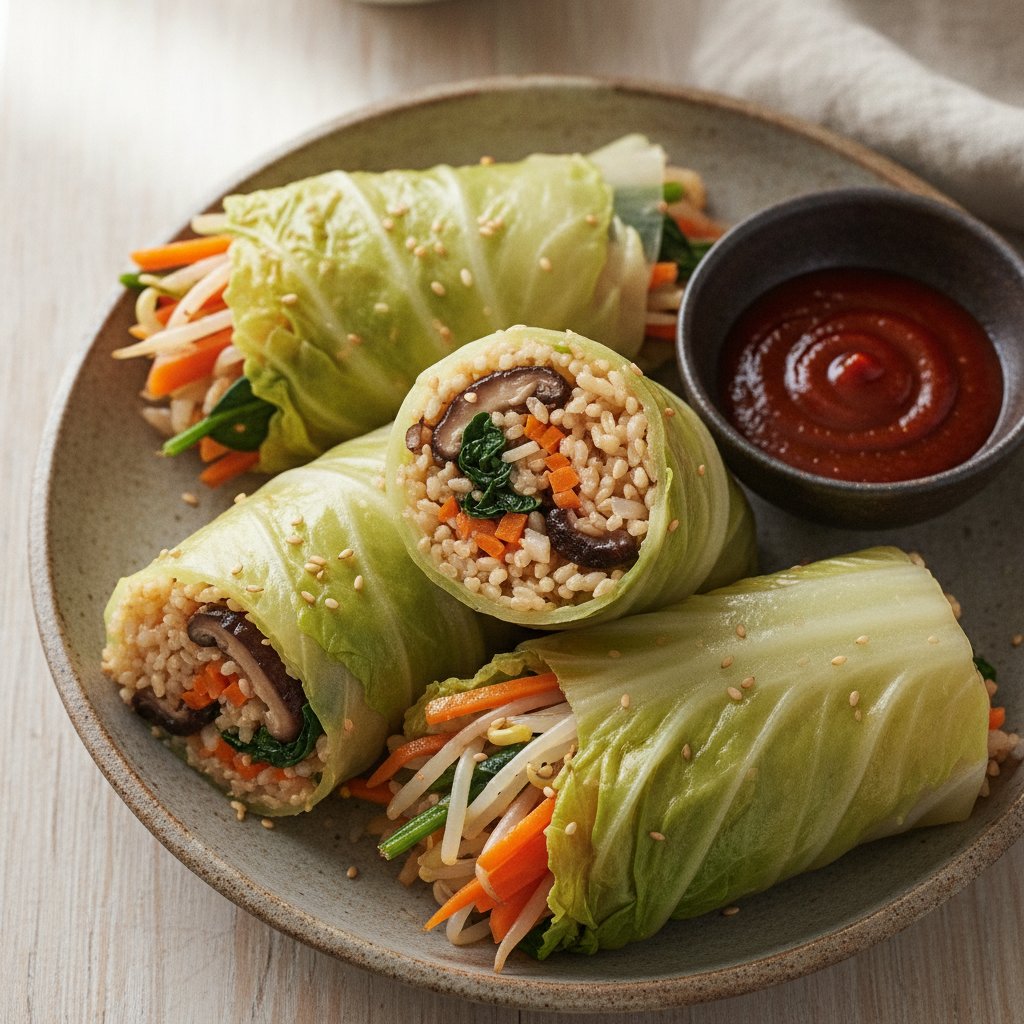 Seasoned Vegetable Rice Wraps