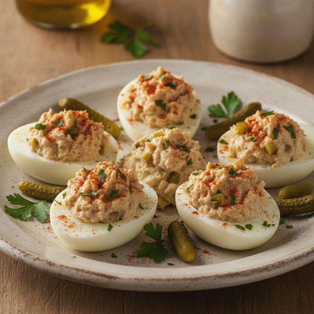 Tuna Stuffed Eggs