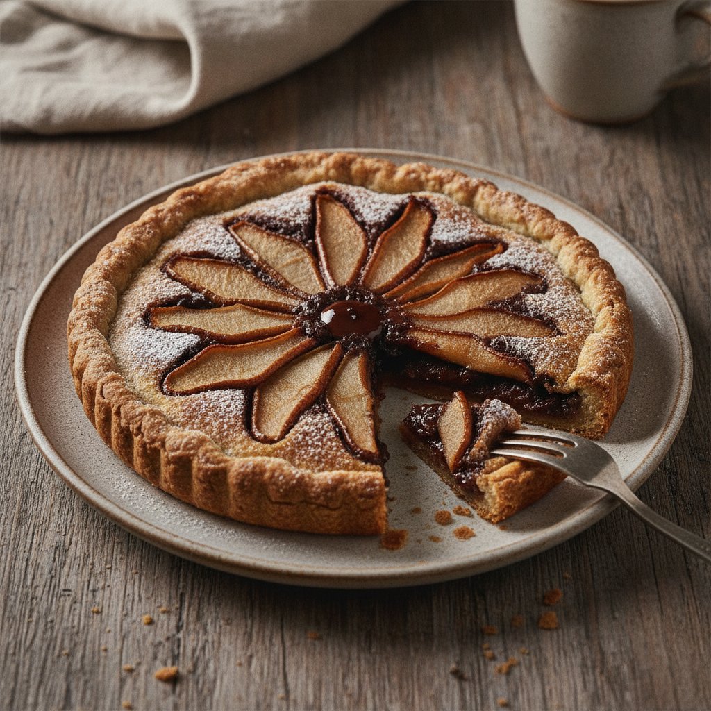 Pear and Chocolate Pie