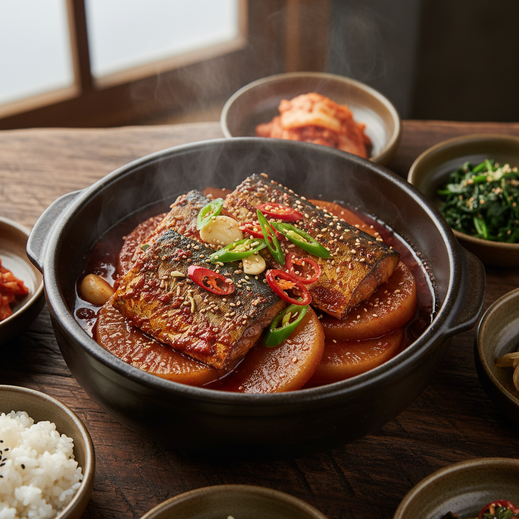 Godeungeo Jorim Braised Mackerel with Radish