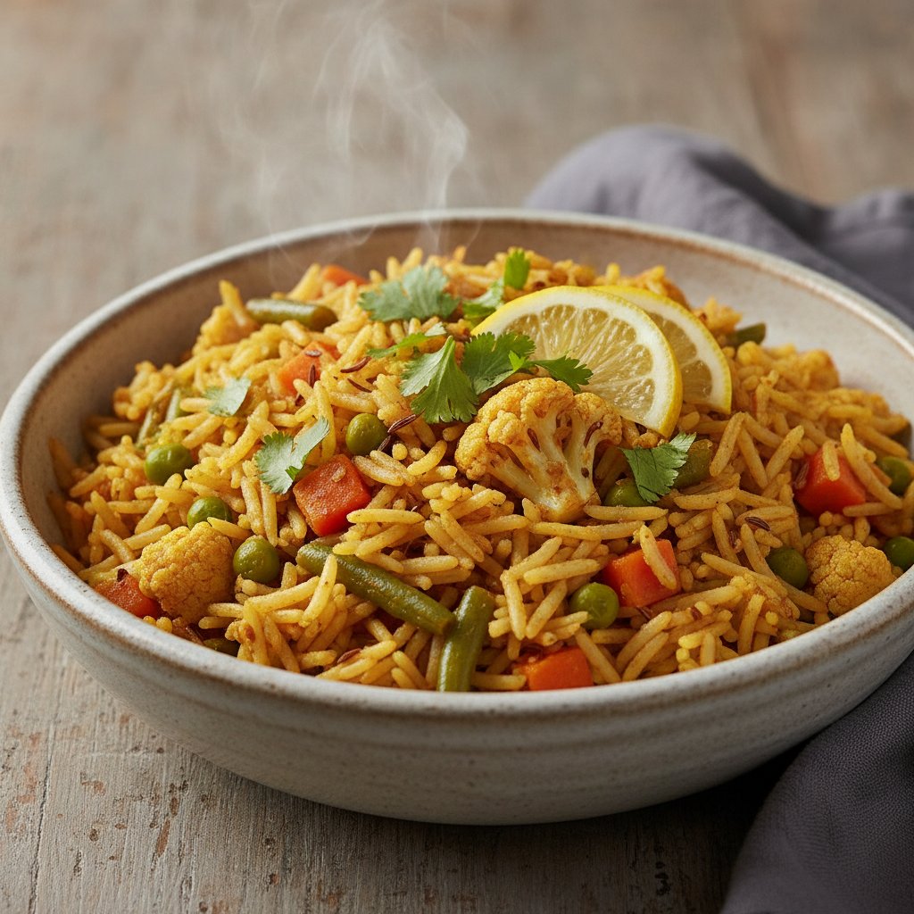 Spiced Vegetable Rice (Low-Calorie)