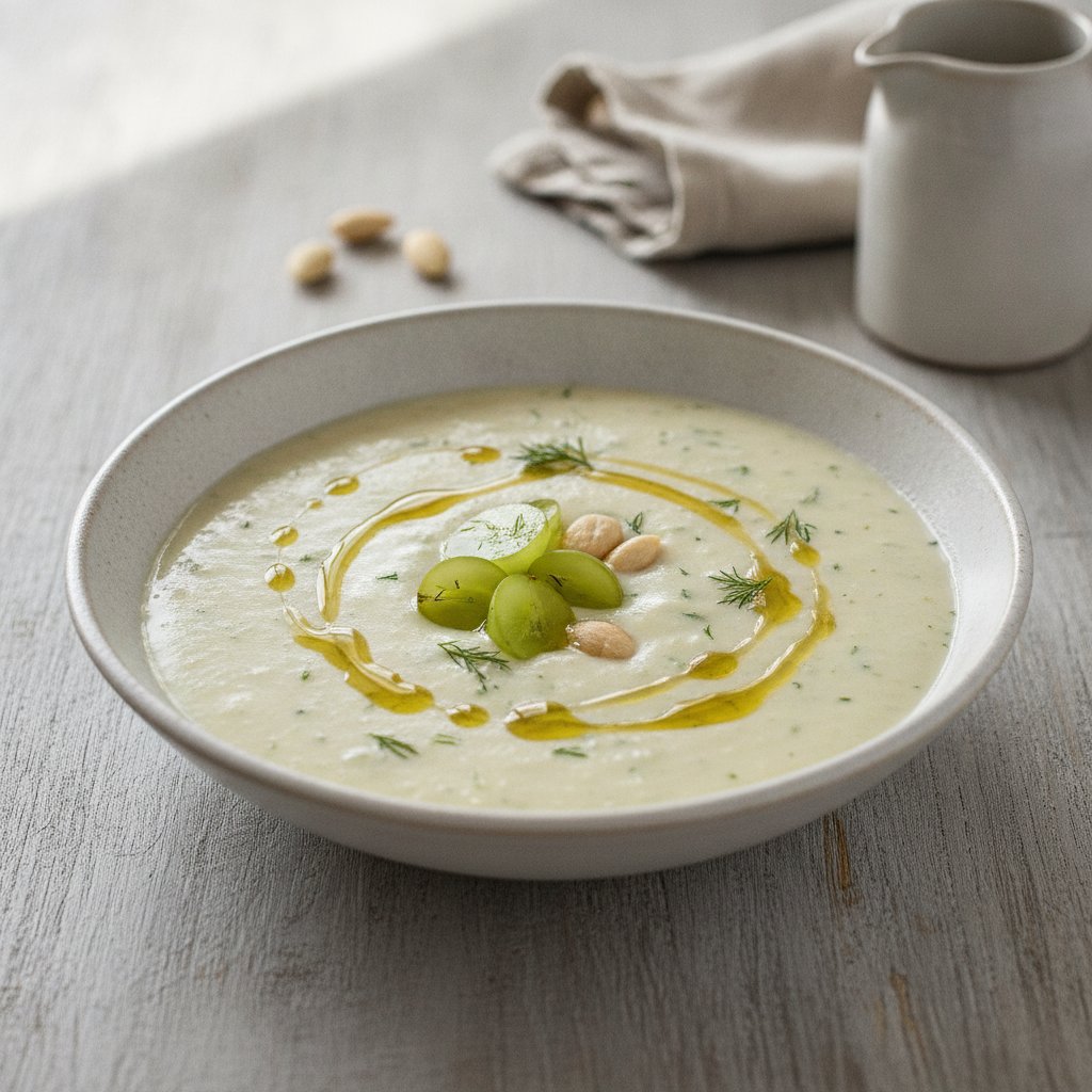 Chilled Cucumber Almond Soup