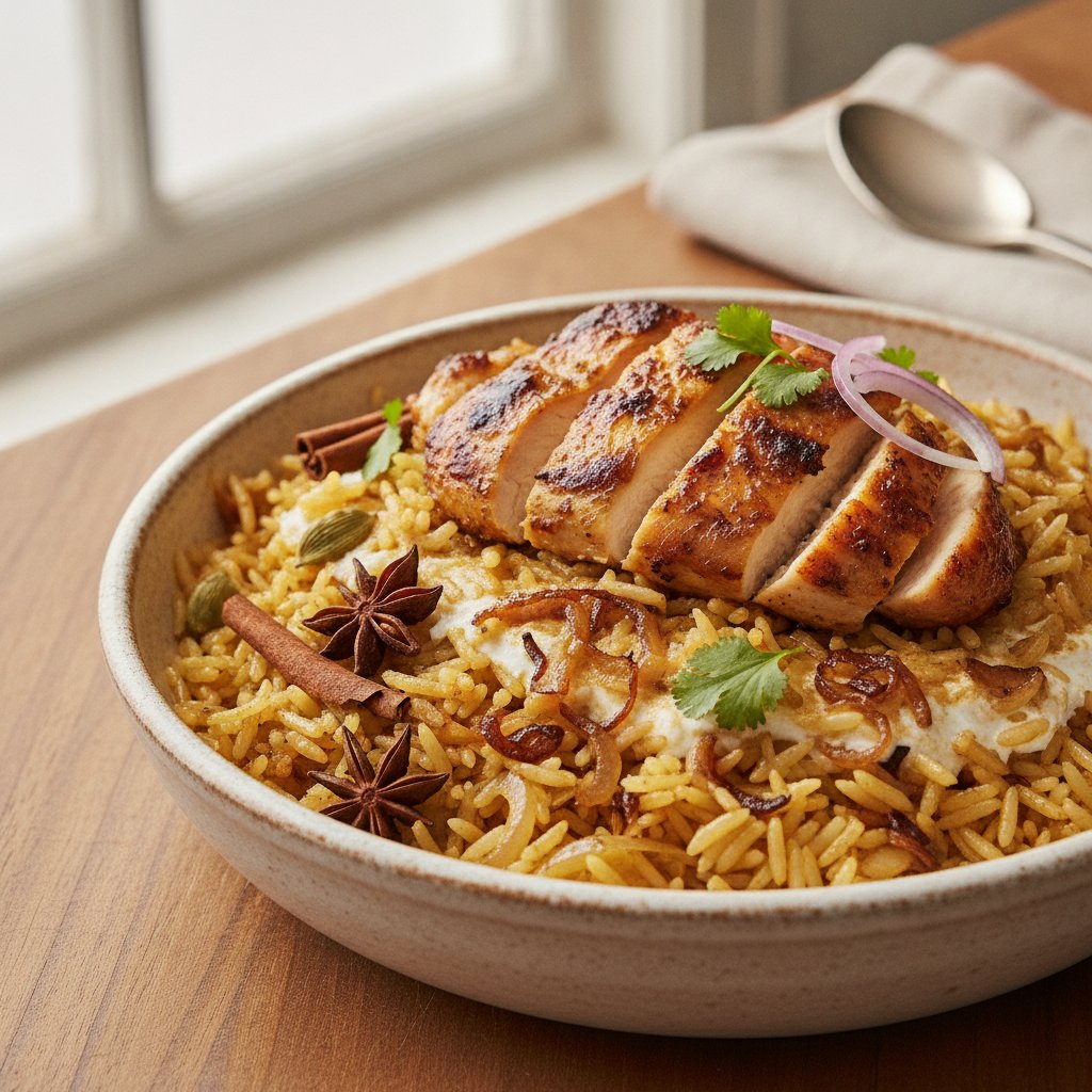 Clarified Butter Rice with Chicken