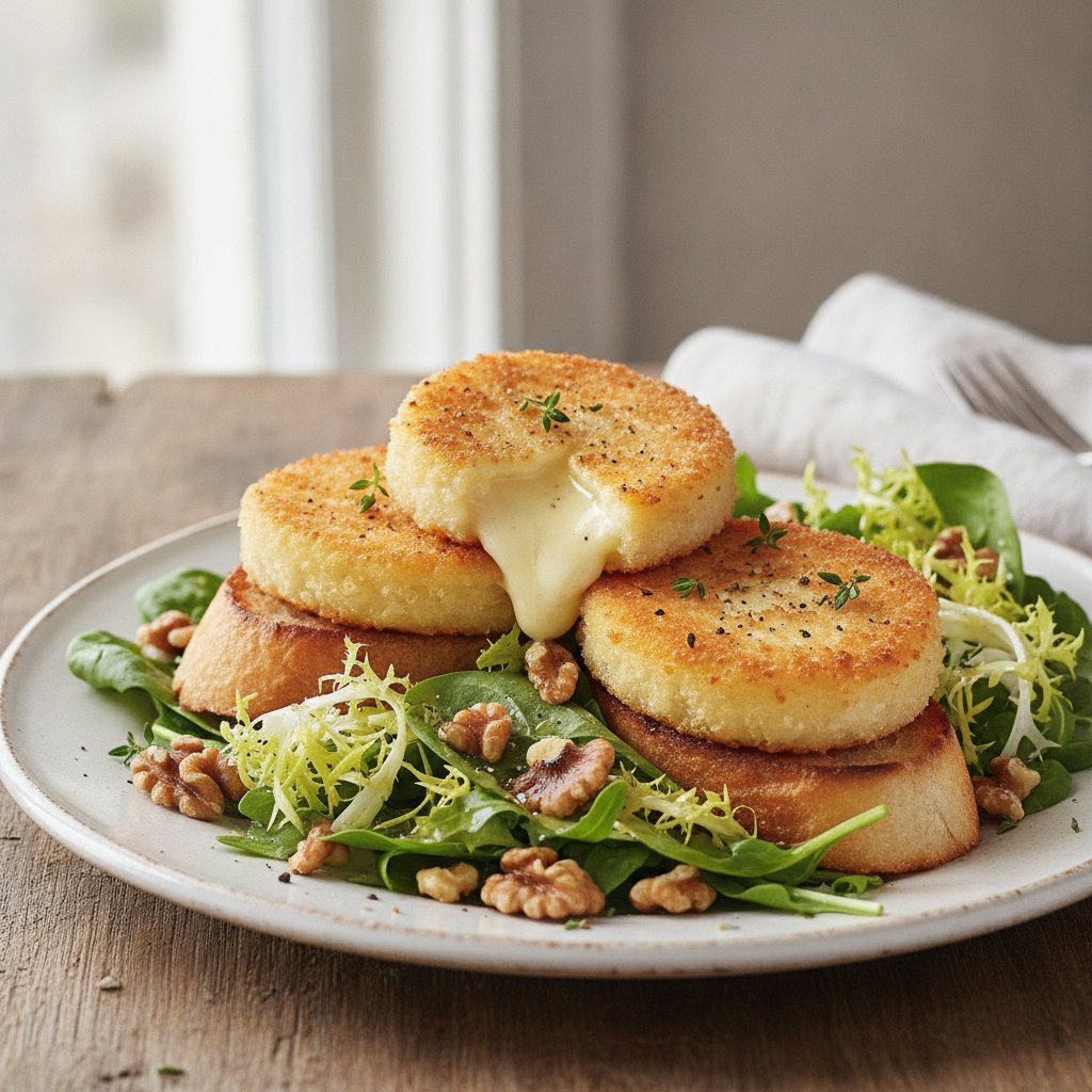 Goat Cheese Salad with Toast