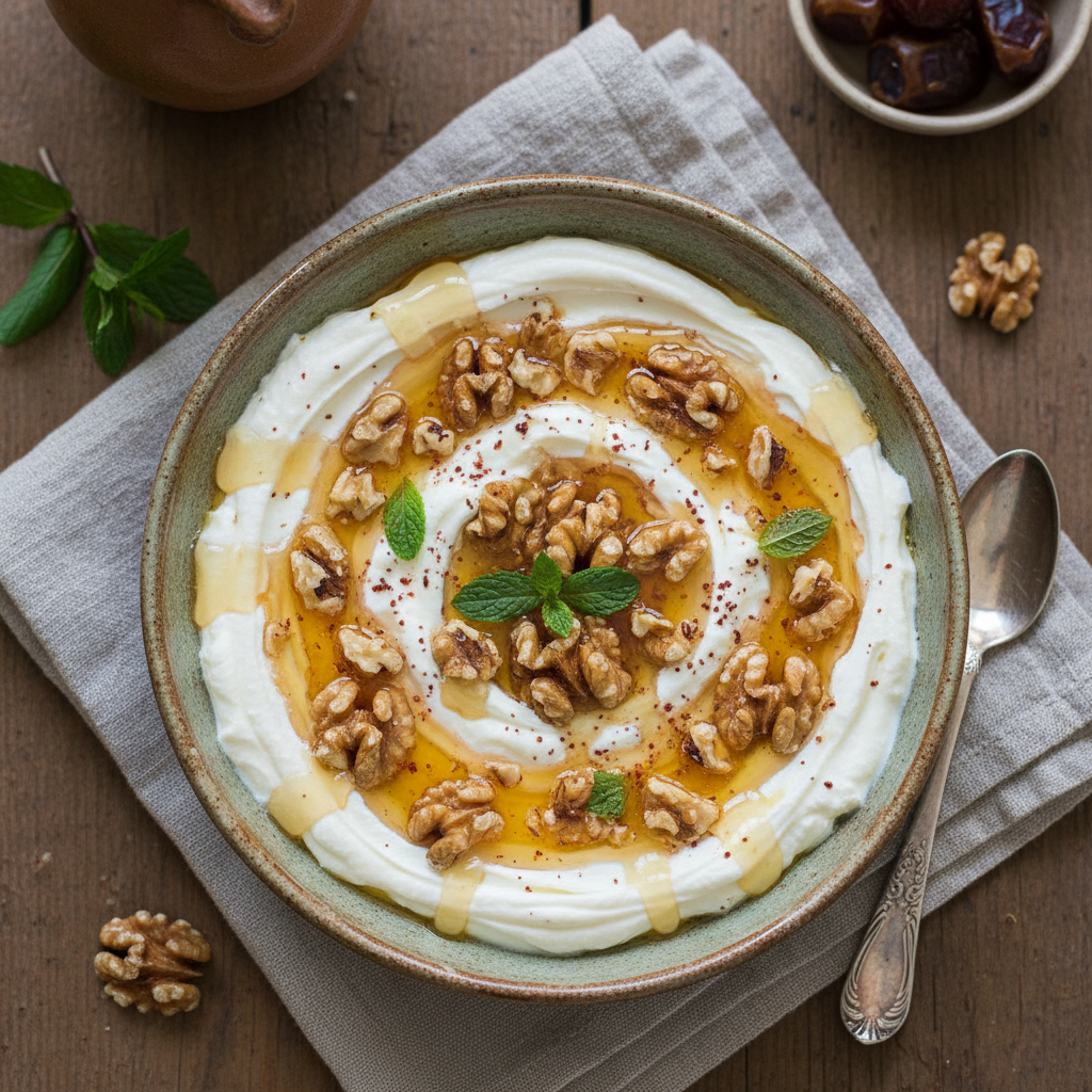 Labneh Honey Walnut Bowl