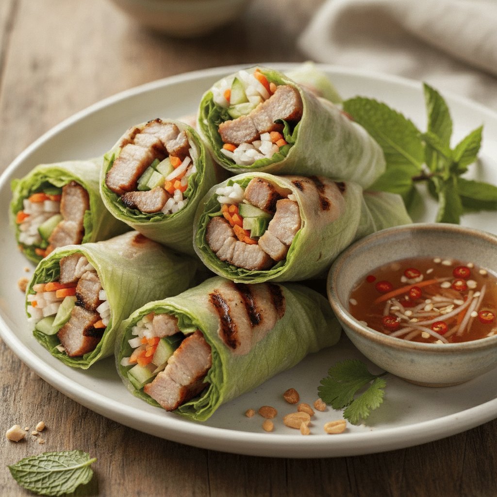 Grilled Lemongrass Pork Wraps