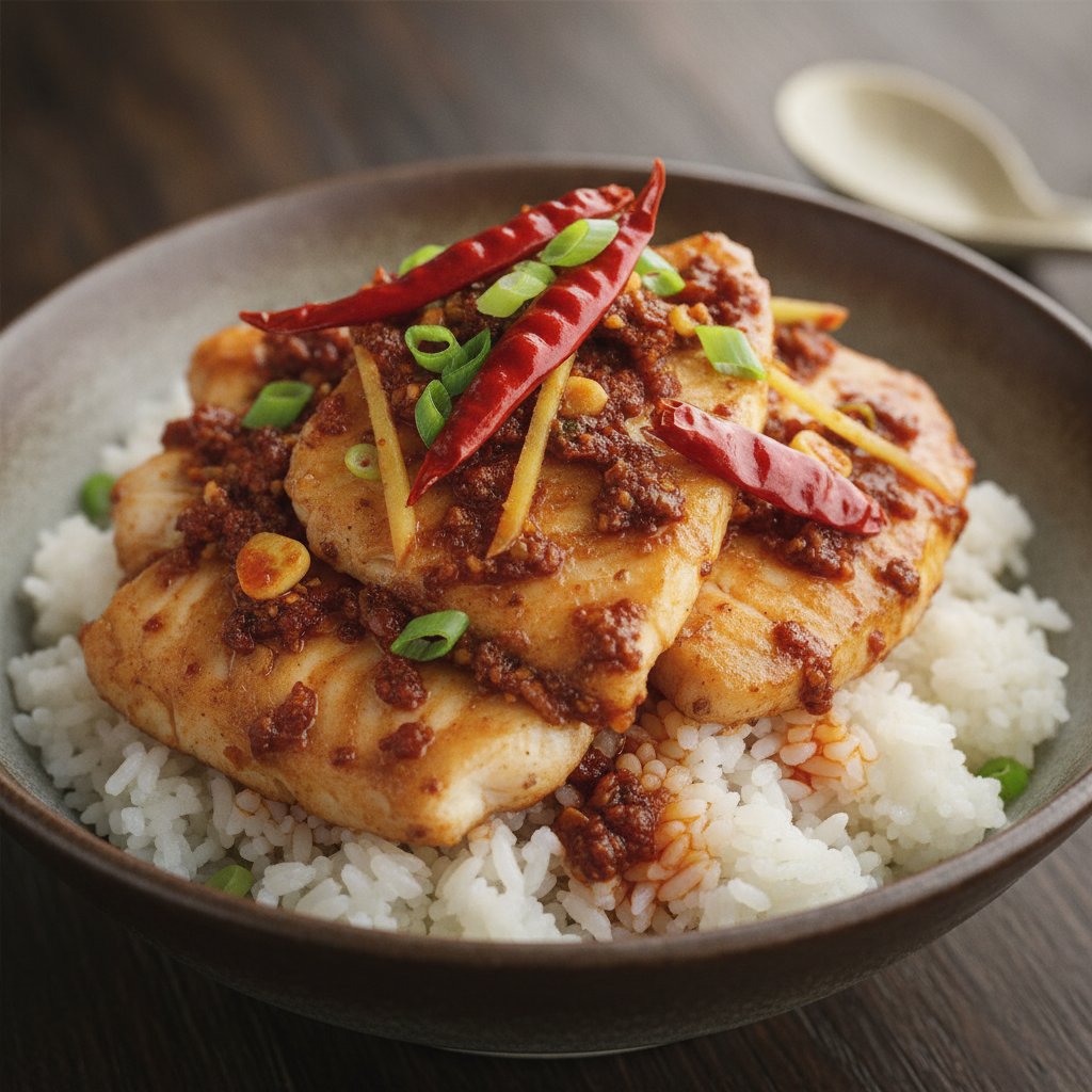 Spicy Fish Fillet Rice Bowl