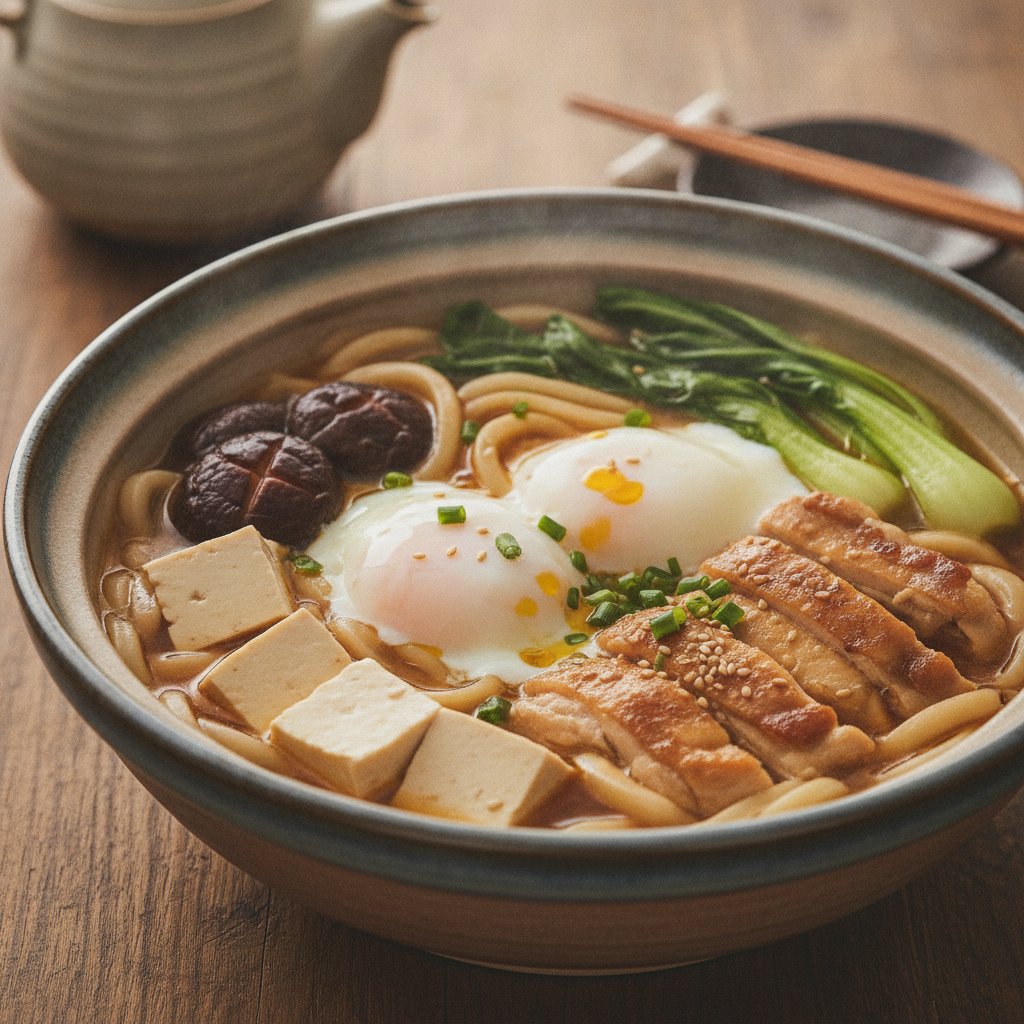 Hot Pot Udon with Egg (High-Protein)