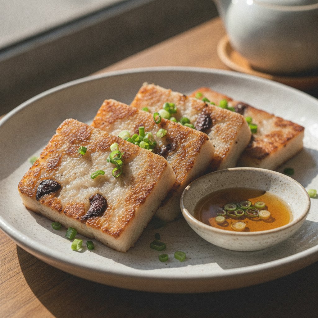 Turnip Cake Slices (Low-Calorie)