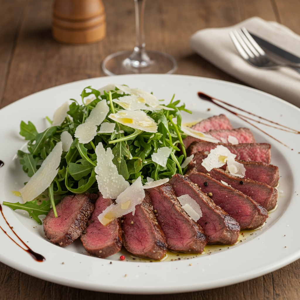 Tagliata di Manzo, Rucola e Grana