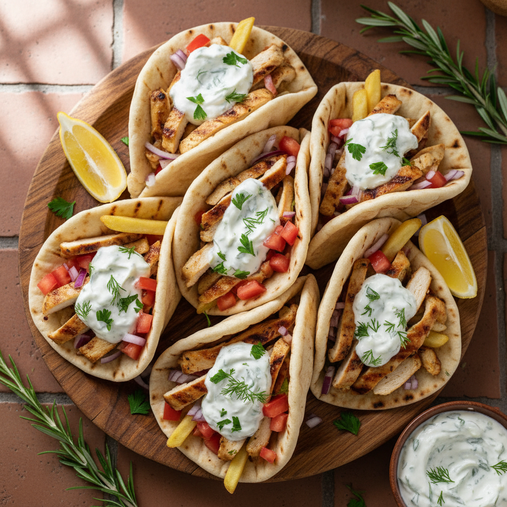 Greek Chicken Gyros
