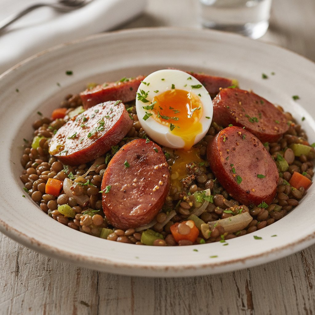 Lentil Salad with Sausage (High-Protein)
