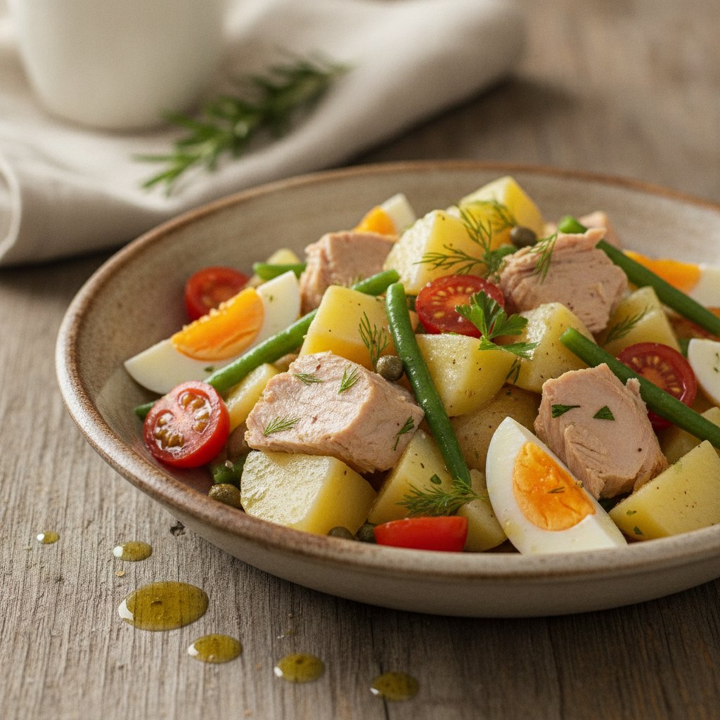 Potato Salad with Tuna and Eggs (Low-Calorie)