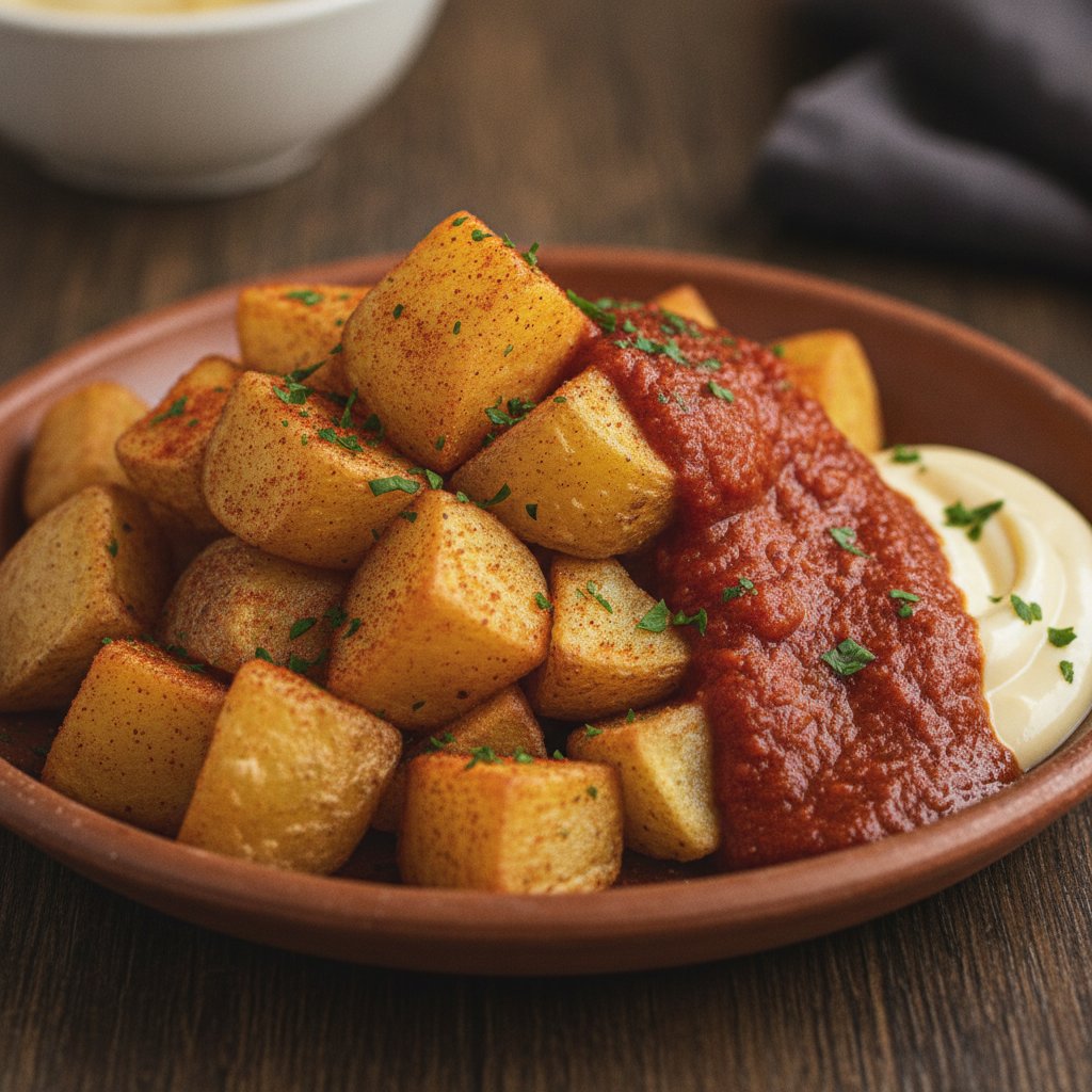 Fried Potatoes with Spicy Sauce
