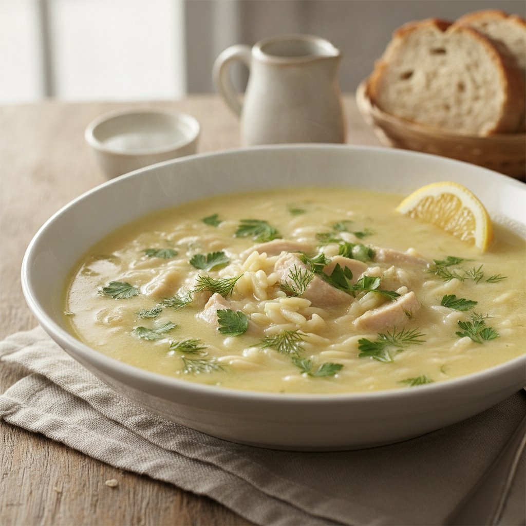 Lemon Chicken Egg Soup (Low-Chol)