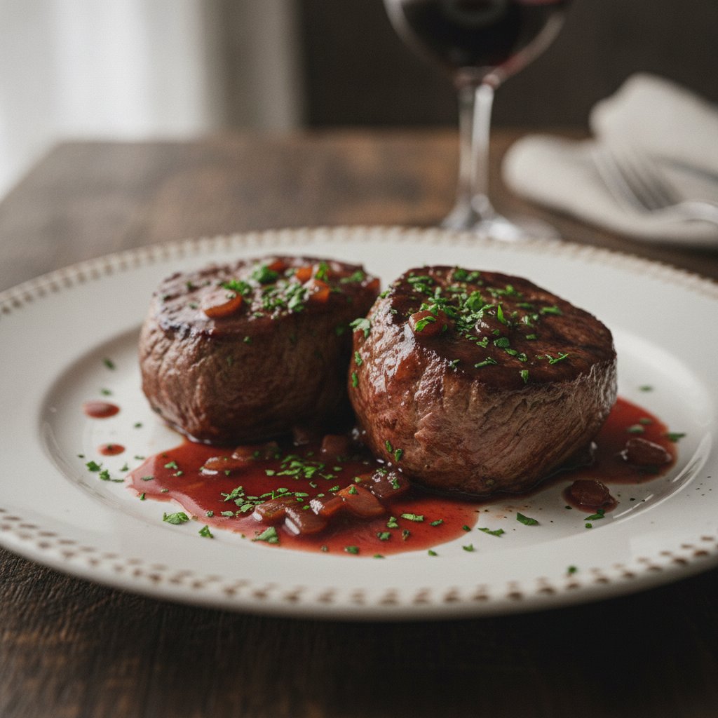 Steak with Red Wine Sauce (Gluten-Free)