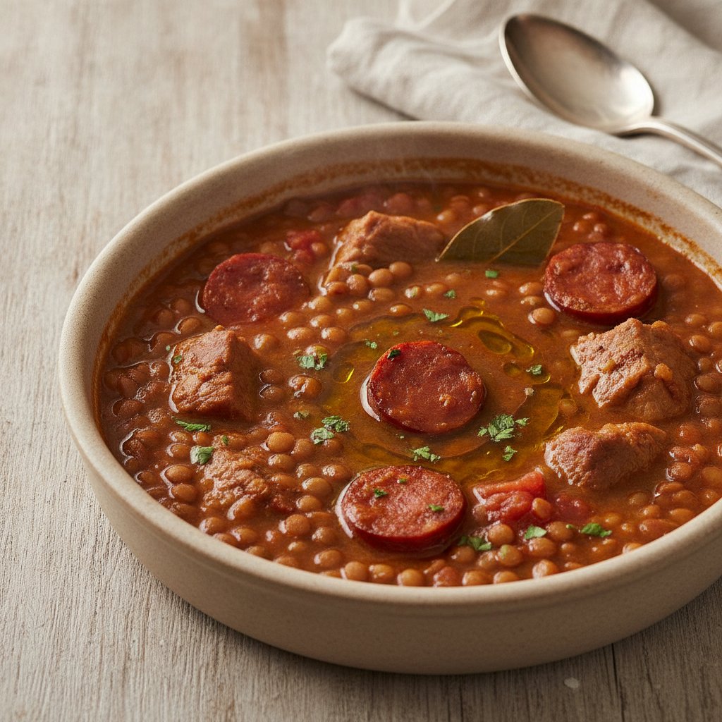 Spanish Lentil Stew with Chorizo (Gluten-Free)