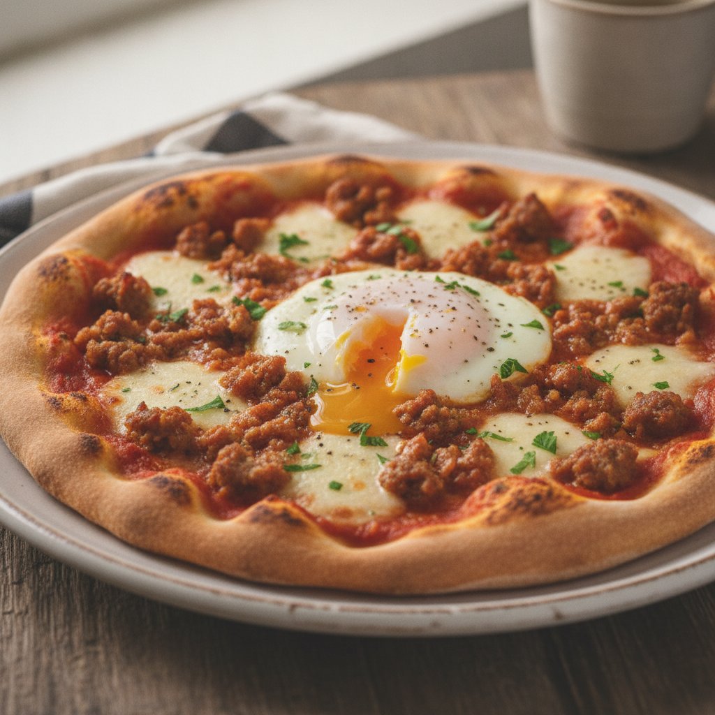 Sausage and Egg Breakfast Pizza