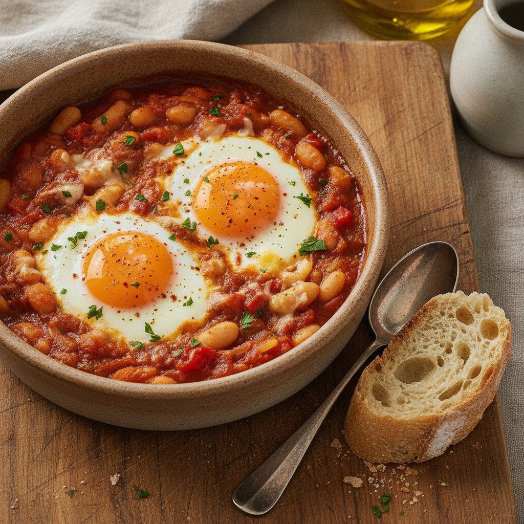 Baked Eggs with Tomato Sauce (High-Protein)