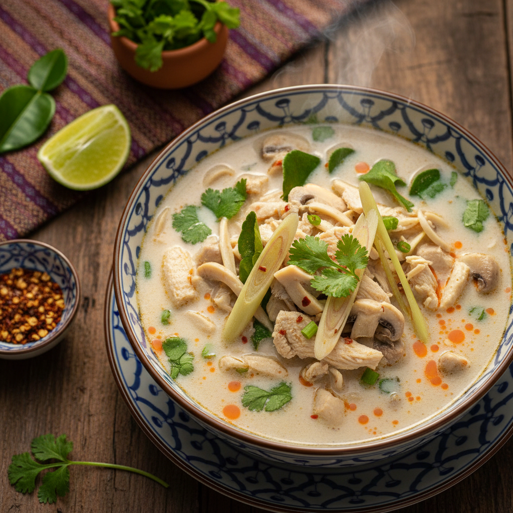 Creamy Coconut Chicken Soup — Tom Kha Gai
