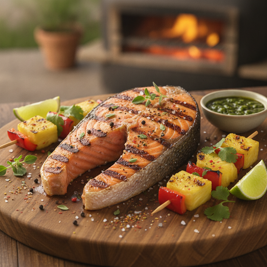 Brazilian Churrasco-Grilled Norwegian Salmon — Churrasco Salmon