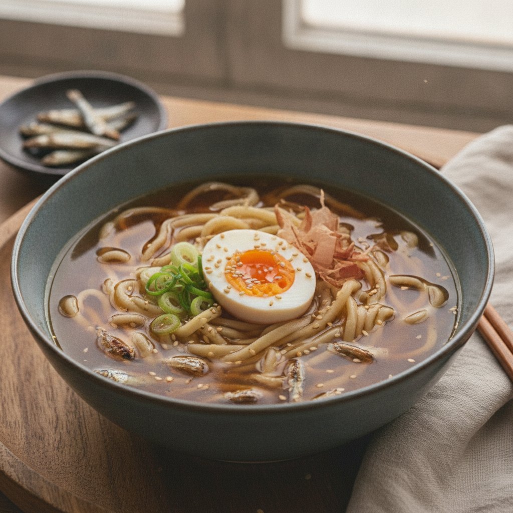 Dried Fish Broth Noodle Soup