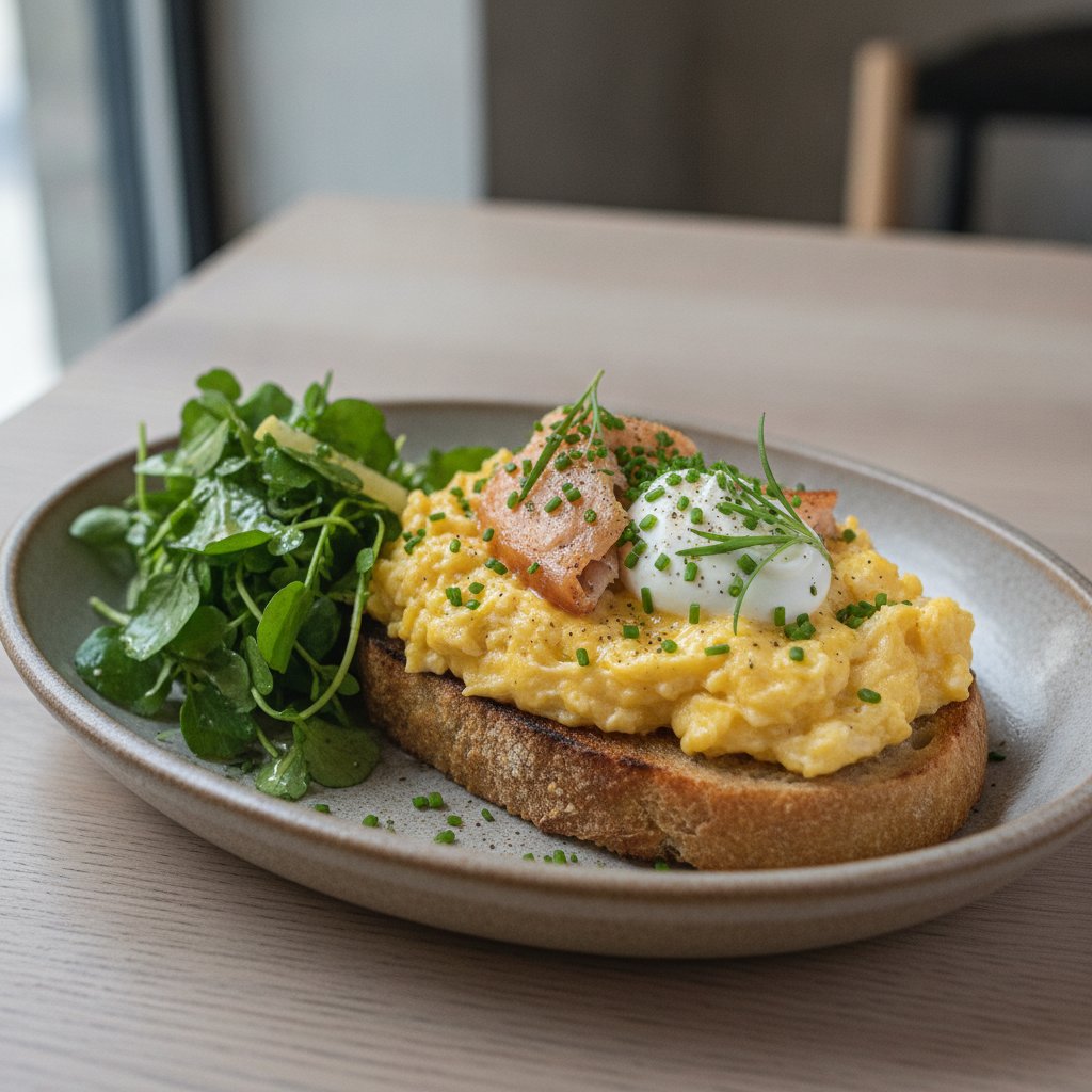 Trout and Herb Scrambled Eggs