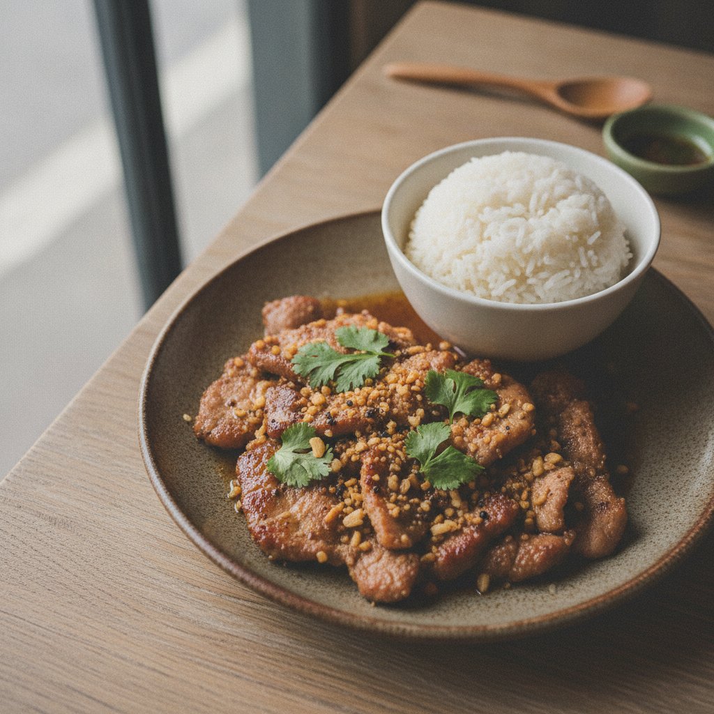 Stir-Fried Pork with Garlic and Pepper