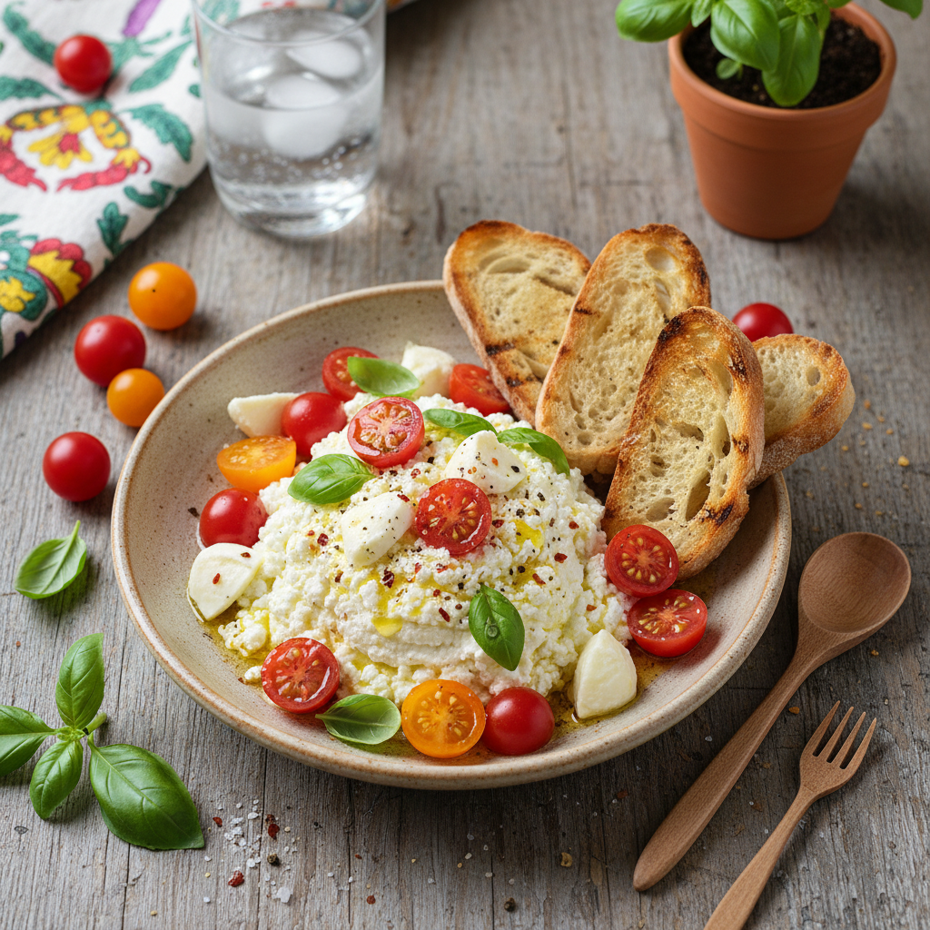 Cottage Cheese Tomato Basil Bowl