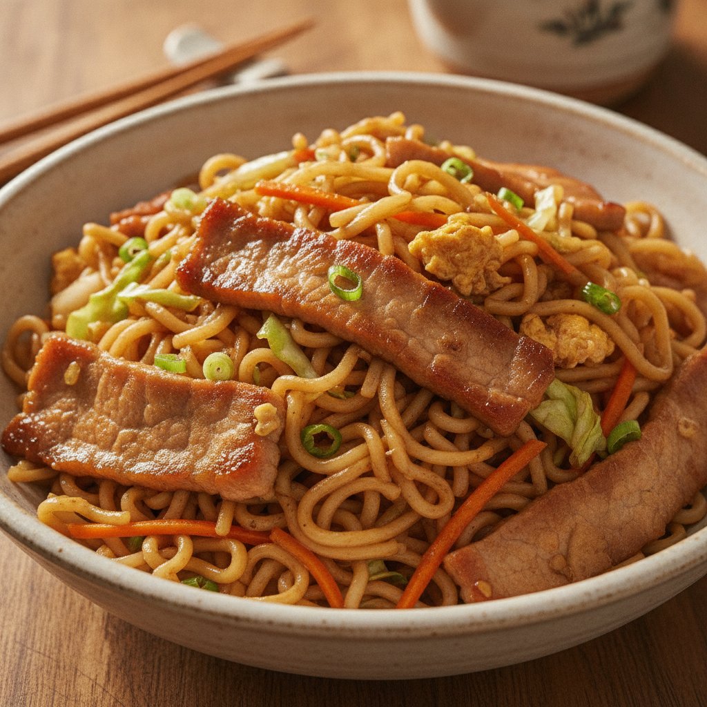 Fried Noodles with Pork (Gluten-Free)