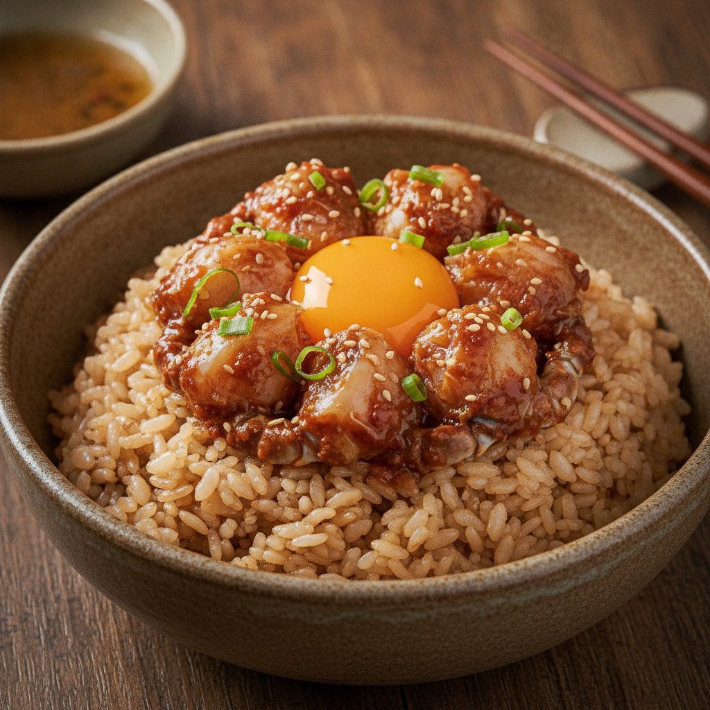 Korean Rice with Marinated Crab