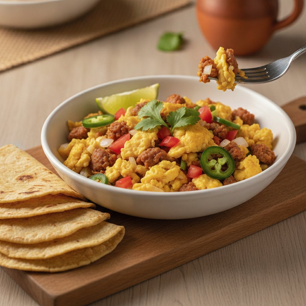 Eggs Scrambled With Sausage (Low-Calorie)