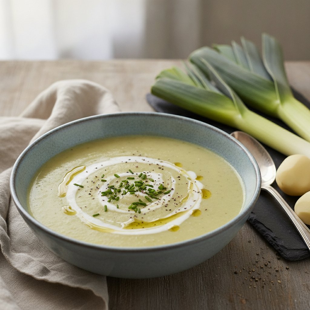 Cold Leek and Potato Soup (Dairy-Free)