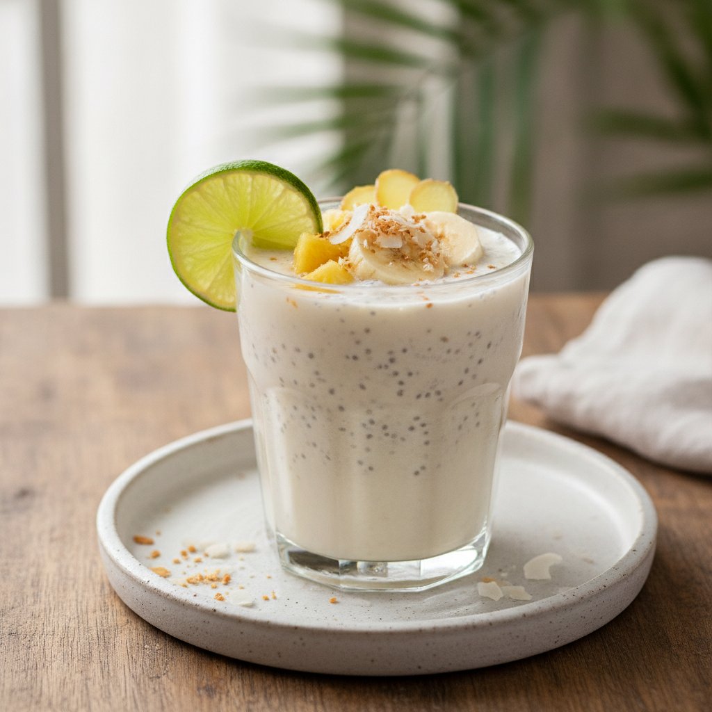 Tropical Coconut Pineapple Smoothie (Dairy-Free)