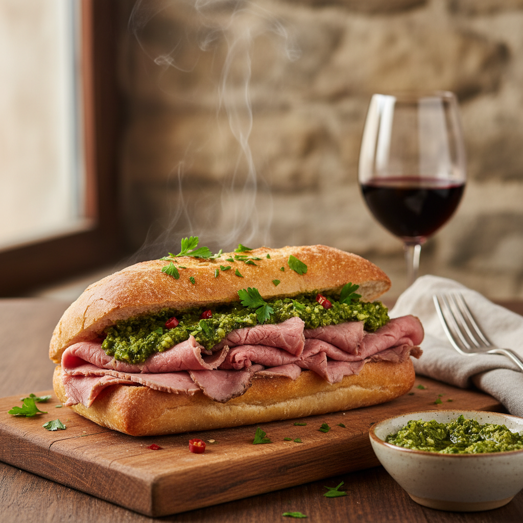 Panino Bollito con Salsa Verde