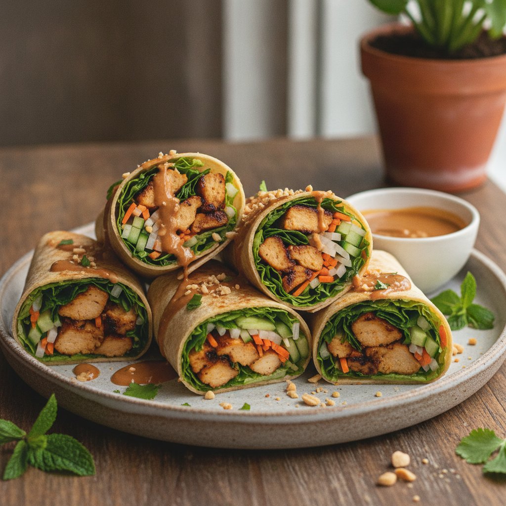 Grilled Chicken Skewer Wraps