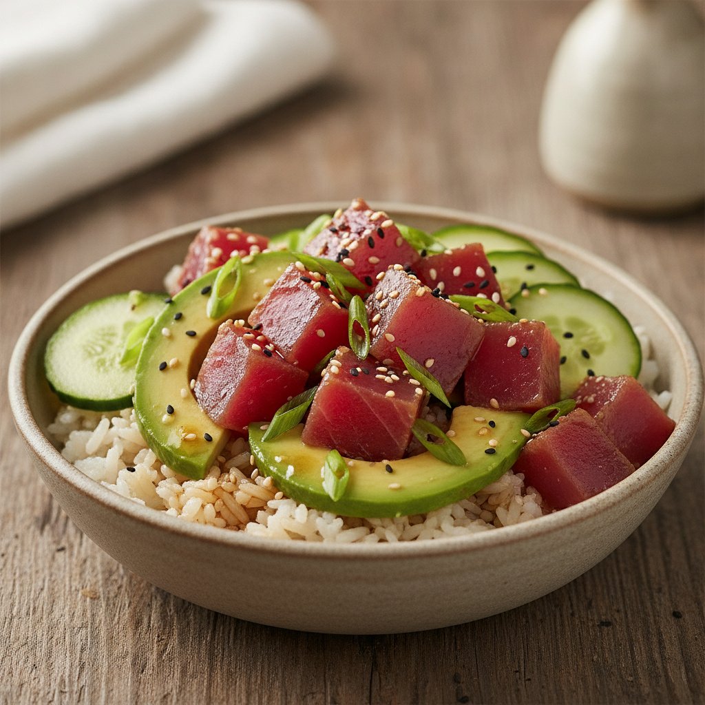 Sesame Marinated Tuna Rice Bowl