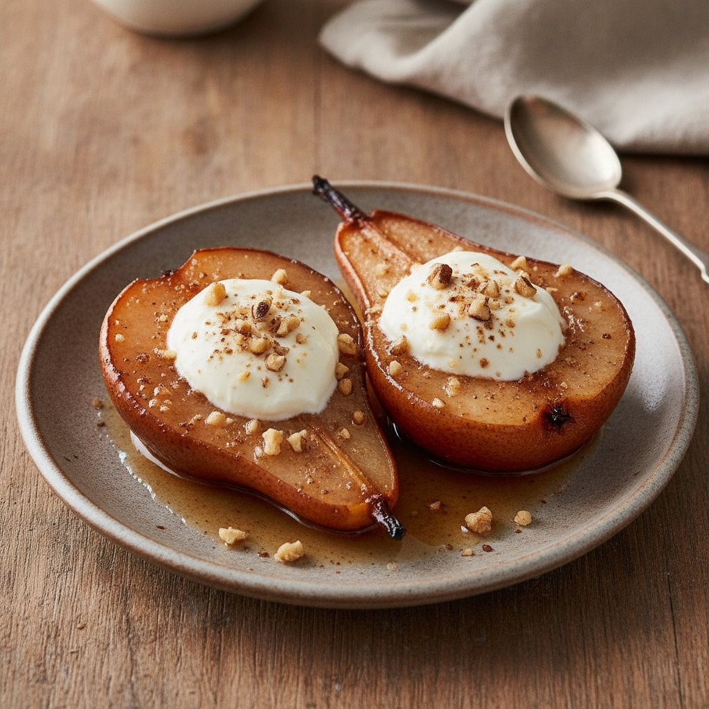 Spiced Baked Pears with Mascarpone