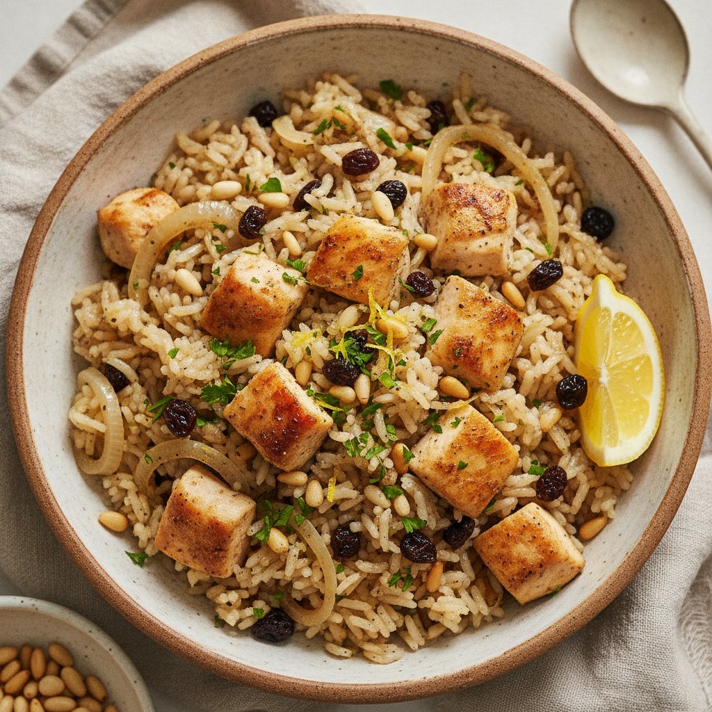 Rice with Currants and Pine Nuts (Low-Calorie)