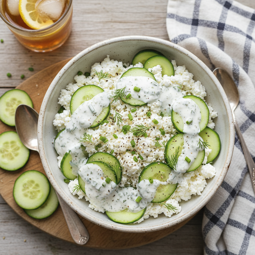 Cottage Cheese Cucumber Ranch Bowl