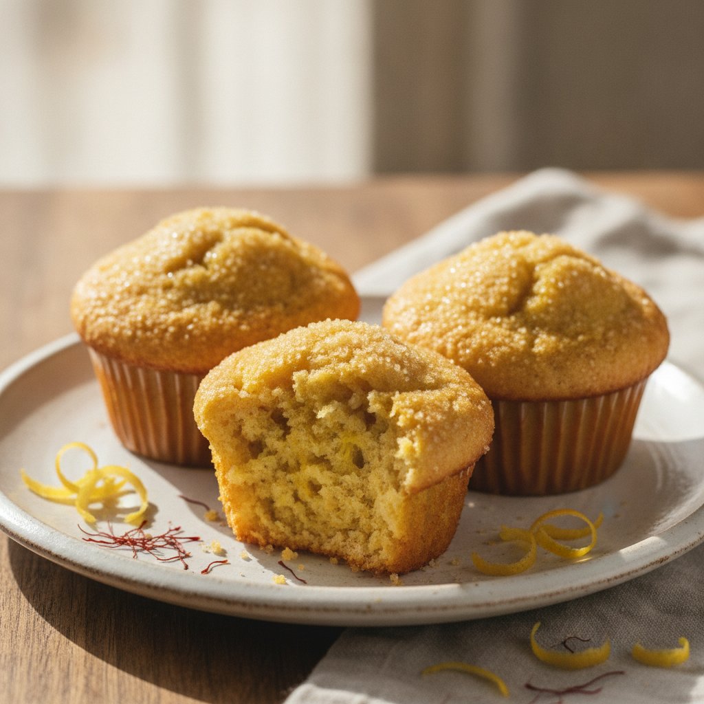 Saffron Lemon Muffins