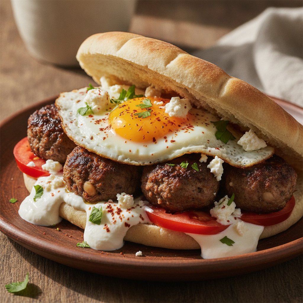 Spiced Meatball Sandwich (High-Protein)