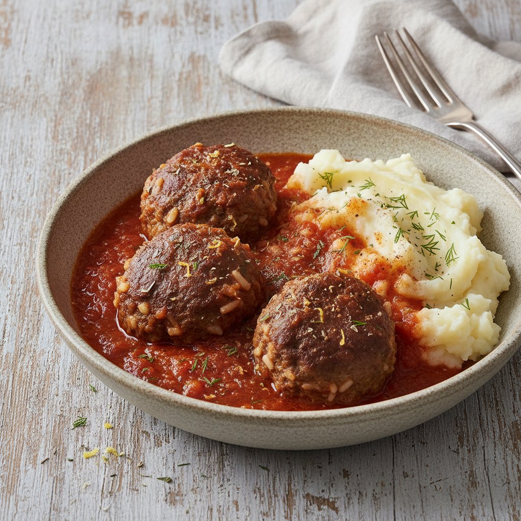 Meatball Stew in Tomato Sauce (Gluten-Free)